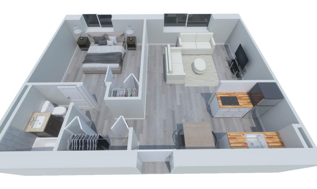 Shorewood Apartments - 1 Bed - Floor Plan