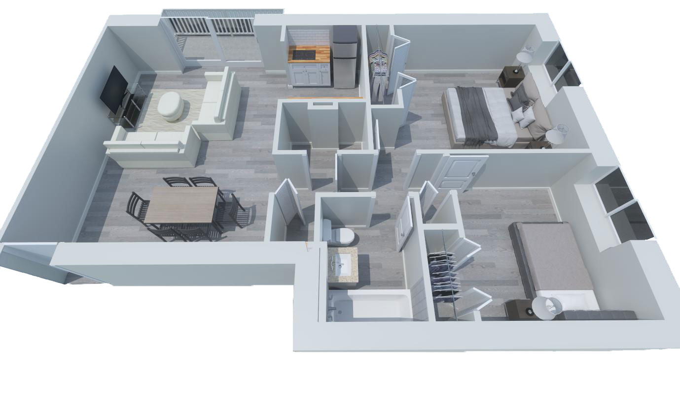 Shorewood Apartments - 2 Bed - Floor Plan