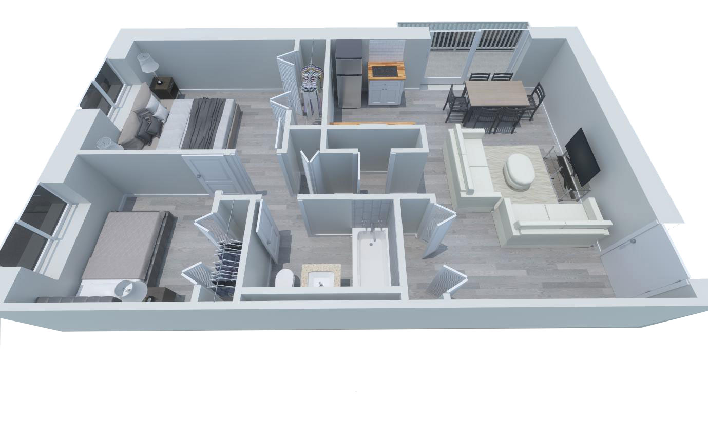 Shorewood Apartments - 2 Bed - Floor Plan